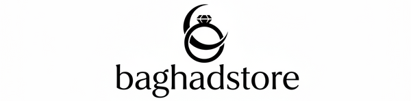 cria un logo para una marca que vende un anillo islamico el nombre de la tienda es baghdadstore el color del logo color negro 